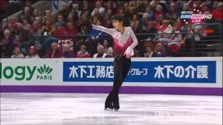 Yuzuru Hanyu World2013 FP with  British Eurosport