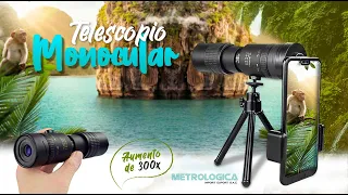 Telescopio monocular para celular con 300x, unboxing y modo de uso