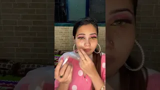 Soft pink nd glitter eye makeup tutorial🥰🌸#youtubeshorts#shortvideo#newupdate#ramadan#shortsindia