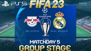 FIFA 23 RB Leipzig vs Real Madrid | Champions League 2022/23 | PS5 Full Match