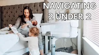 DAY IN THE LIFE WITH A NEWBORN AND TODDLER | navigating 2 under 2