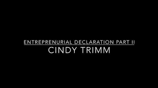 Entrepreneurial Declaration - Cindy Trimm Part II
