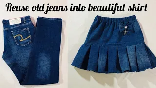How to Make a Denim Skirt from Old Jeans | My Sewing Space