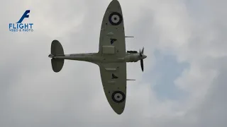 Supermarine Spitfire of Royal Air Force RAF at Duxford Flying Legends 4K Ultra HD Video