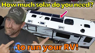 How much solar do I need to run my RV off-grid for boondocking? #rvlife #rvliving #solar