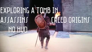 Exploring a tomb in Assassins Creed Origins NO HUD on PC