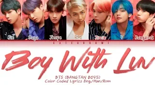 (MV VER) BTS (방탄소년단) - Boy With Luv (작은 것들을 위한 시) feat. Halsey (Color Coded Lyrics Eng/Rom/Han/가사)