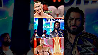 😎John Cena vs Roman Reigns😈vs Brock Lesnar🥵 #shorts