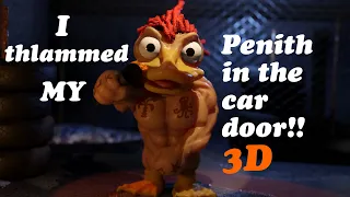 I slammed my penith in the car door 3D animation