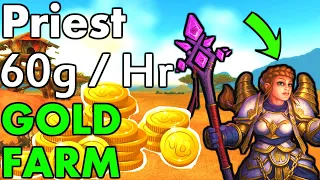 Priest EASIEST GOLD FARM! Make 60g / hour. NO GEAR NEEDED. ANY SPEC WORKS! WoW Classic