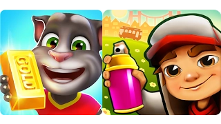 Subway Surfers VS Talking Tom Gold Run Gameplay 2017