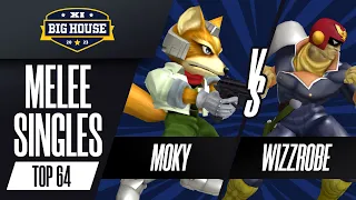 moky (Fox) vs Wizzrobe (Captain Falcon) - Melee Singles Top 64 - The Big House 11