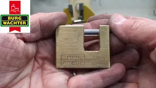 (4) Burg Wächter Quadra 444/50 Shutter Padlock Picked Open