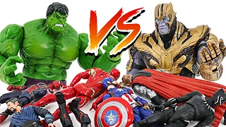 Marvel Hulk, Spider-Man, Iron Man! Defeat Thanos and army! | DuDuPopTOY