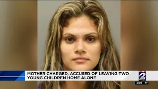 Mother charged, accused of leaving two young children home alone