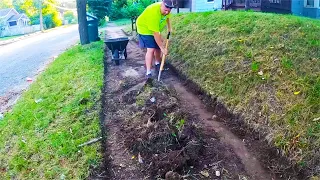 Elderly Grandma STUNNED there was a HIDDEN SIDEWalk under all this grass