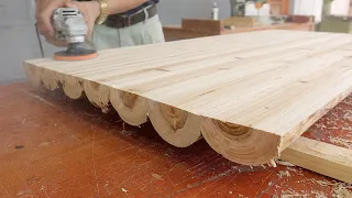 Simple But Wonderful Woodworking From Monolithic Wood // Classic Table Design And Extremely Solid