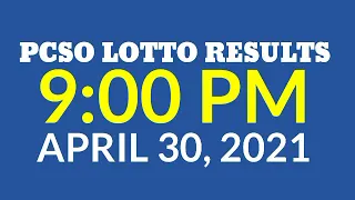 Lotto Result Today 9pm Draw April 30, 2021 Swertres Ez2  3D 4D 6/58 6/45 pares  Stl PCsO