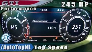 2019 VW Golf GTI Performance 0-251km/h ACCELERATION & TOP SPEED by AutoTopNL