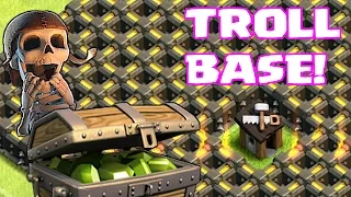 Clash Of Clans TROLL BASE (Champion League)