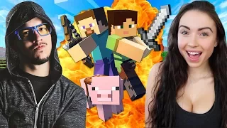 MINECRAFT w/ MY GIRLFRIEND!! (Minecraft #1)