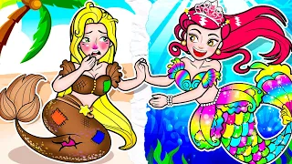 [🐾 DIY Dolls🐾] Rich Mermaid Vs Poor Mermaid In Talent Show | LOL Suprise DIYs