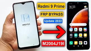 Redmi 9 Prime Frp Bypass | MIUI 12.5 Unlock | Redmi 9 Prime (M2004J19I) Google Lock New Method 2022