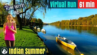 Indian Summer on the Rhine Switzerland Wonderland | Treadmill Running | Virtual Run #59