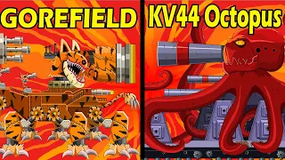 ⚔️ TANK BOSS KV-44 Octopus Vs Gorefield ⚔️| Tank Battle Royale - Мультики про танки