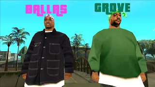 GTA SA Grove Street vs Ballas
