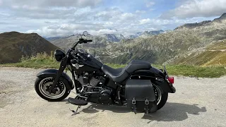 Furkapass🇨🇭Harley Davidson Fatboy S Rideout to Furkapass | Pure Exhaust Sound [4K]