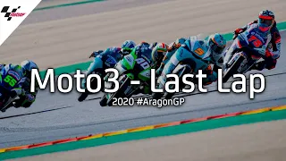 Last lap battle in Moto3 | 2020 #AragonGP