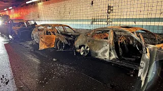 Hybrid vehicle among 3 involved in raging Boston tunnel fire