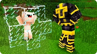 BEBÉ NOOB SE QUEDA ATRAPADO DENTRO DE UNA BOLA DE CRISTAL EN MINECRAFT 😱