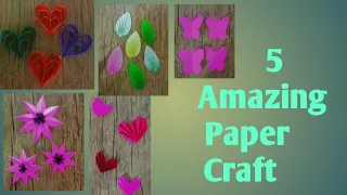 💗😍5 Amazing craft ideas| paper craft ideas| Art n Craft With Rain #craftideas #diy