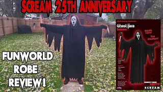 COMPARING THE FUNWORLD 25TH ANNIVERSARY MOVIE EDITION GHOSTFACE COSTUME TO A SCREEN WORN HERO ROBE!!