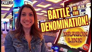 Battle of the Denomination 👊  Dragon Link slot machine $5 Bets - Part 1 #slots #vegas
