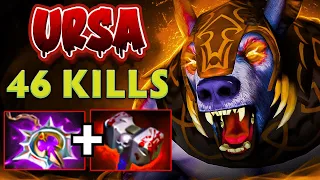 Insant Burst Damage Ursa🔥Nullifier + Basher Builds 46Kills Overwhelming Blink Dota 2