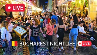 BUCHAREST NIGHTLIFE 2023 🔥 A Walking Tour in Bucharest Old Town