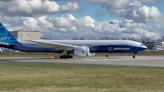 February 22, 2024. Boeing 777x-9 leaving Paine Field Everett WA