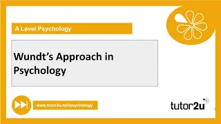 Wundt’s Approach in Psychology | AQA A Level Psychology Catch Up 2021