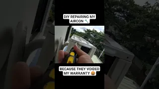 DIY REPAIRING MY AIRCON BECAUSE THEY VOIDED MY WARRANTY 🤬 #diy #diyrepair #airconditioner #minisplit