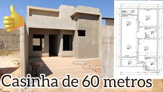 casinha de 60 metros em fase de acabamento