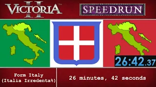 Vic2 Speedrun (RTA NS5) - Form Italy (Italia Irredenta%) in 26 minutes, 42 seconds