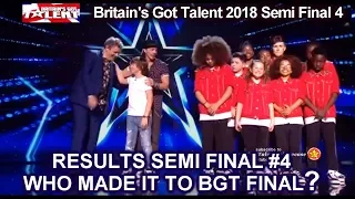 Results BGT 2018 Finalists  Revealed - Britain's Got Talent 2018 Semi Final Group 4 S12E11
