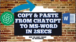 Copying and Pasting from ChatGPT to MS Word Made Easy