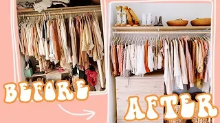 Decluttering My Closet + Organization! * Before/After