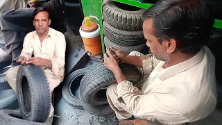 Restoration  Car old Used Tires|| How To Repair Old Tyre Make a New.Info and skills