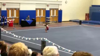 Gymnastics Level 5 Floor Routine 9 Years Old Score of 9.5 1st Place