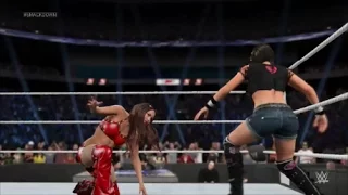 WWE 2K15 Universe Mode - AJ Lee vs Brie Bella Divas Championship Match on Smackdown